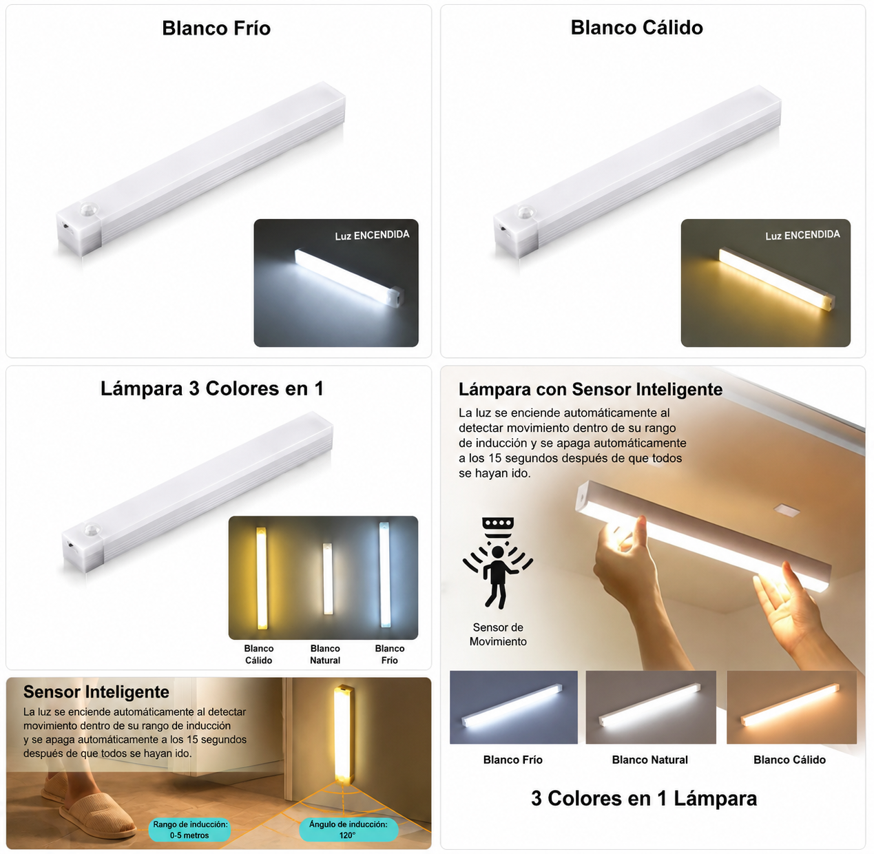 LumiGlow™ | Luz LED Inteligente con Sensor de Movimiento ⭐
